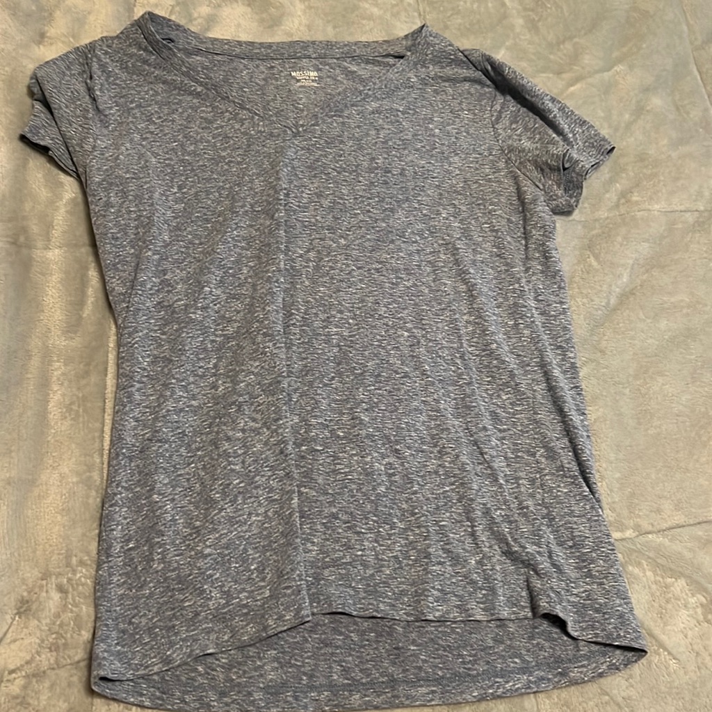 Blue Basic V Neck